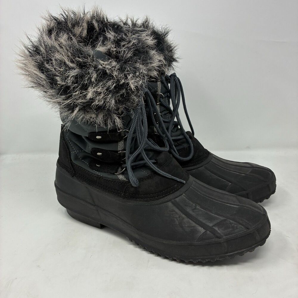 ITASCA Women's Snow Boots Shearling Fur Lined Size 11 Waterproof